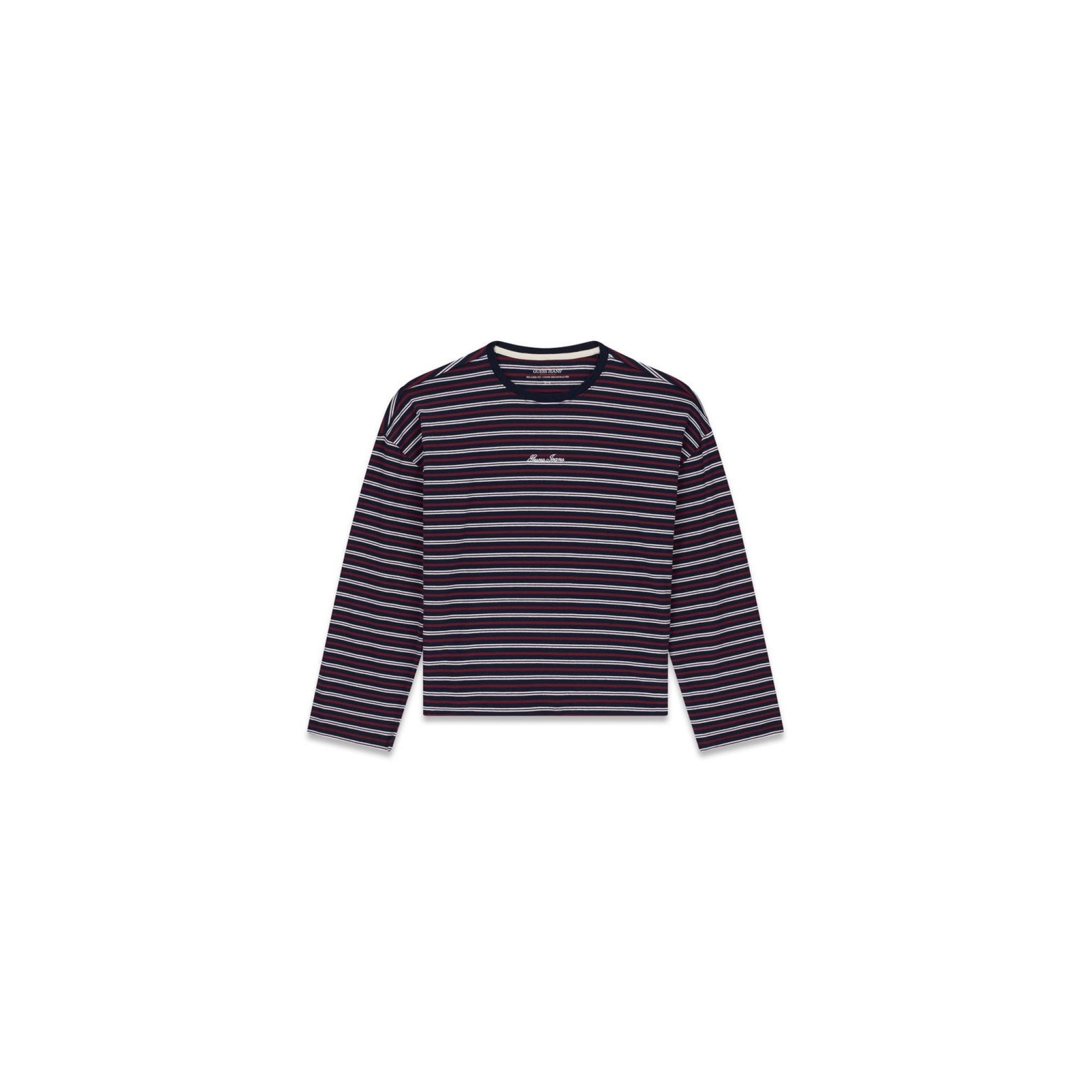 Guess - t shirt relaxed guess a righe