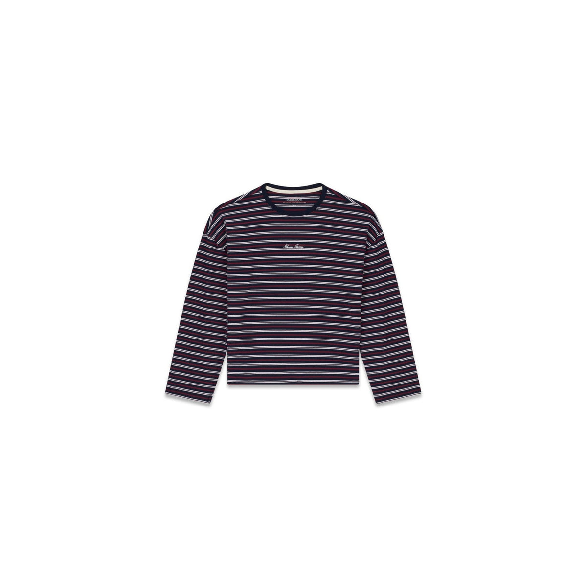 Guess - t shirt relaxed guess a righe