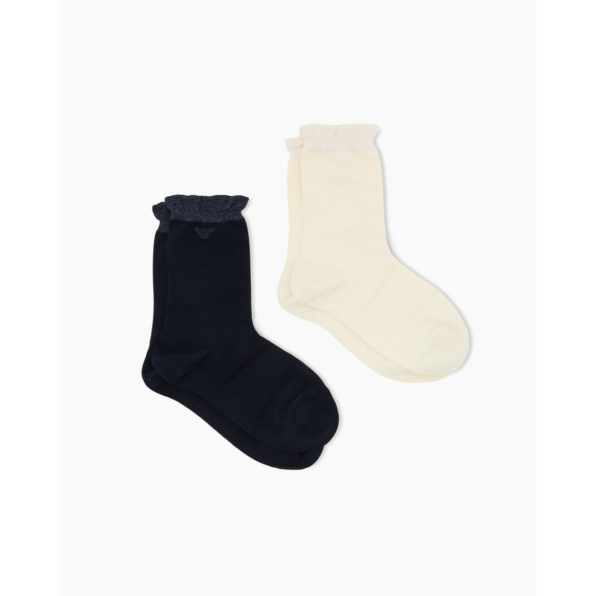Calze corte 2 paia emporio armani underwear in cotone lurex