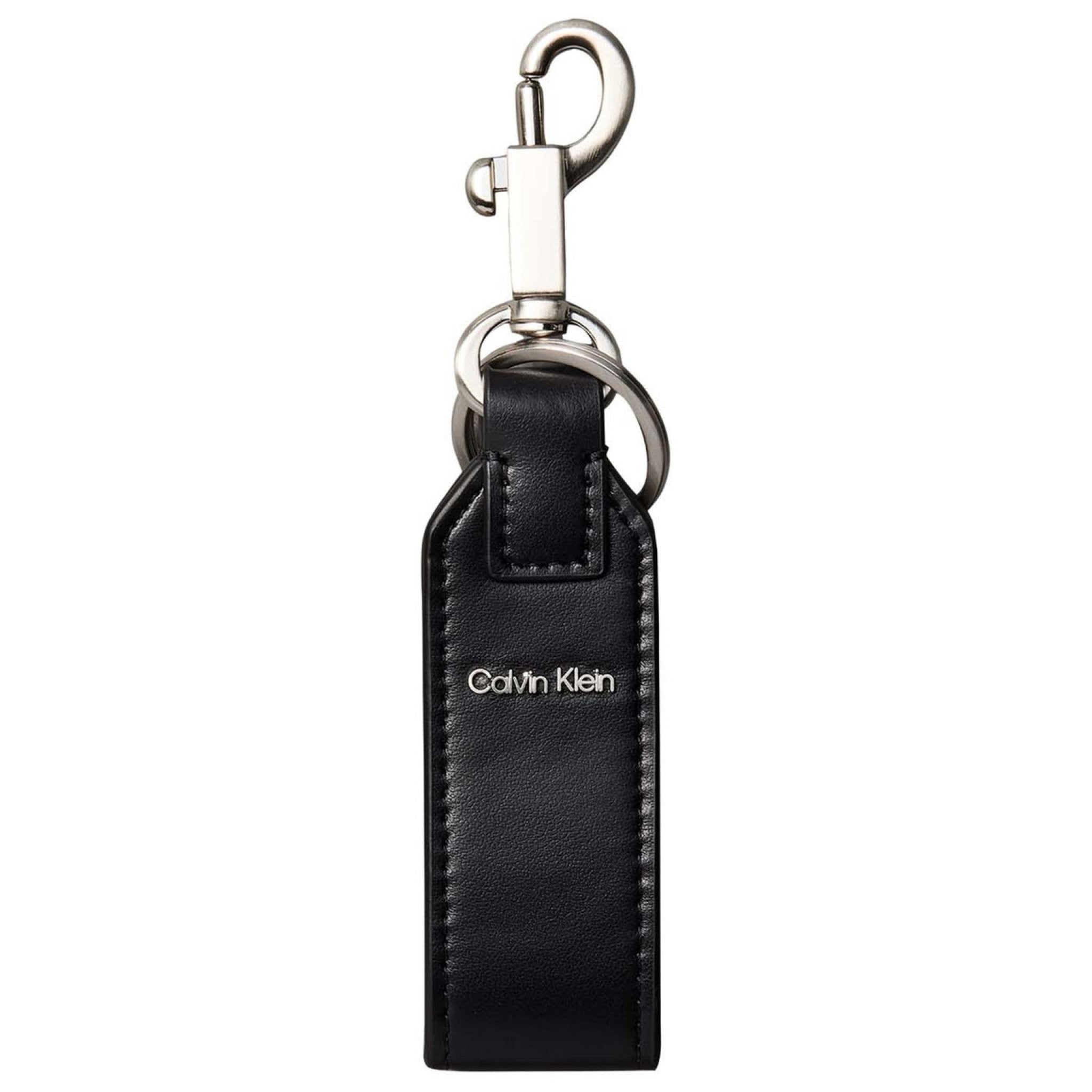 Calvin klein - portachiavi raised logo calvin klein in pelle