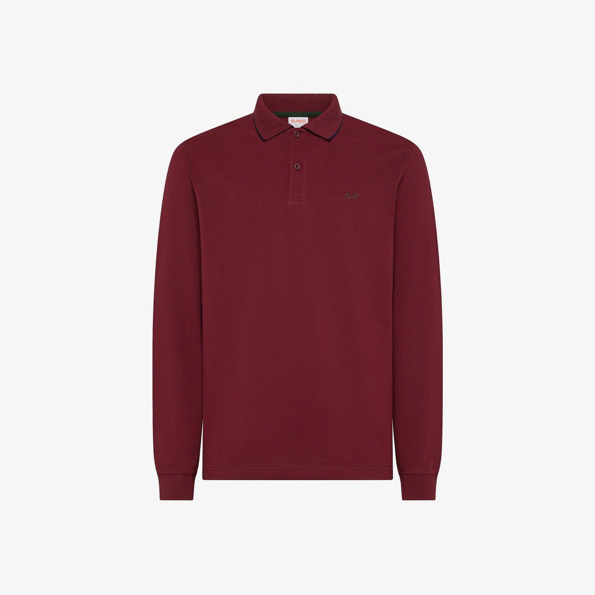 Sun 68 - sun 68 polo in piquet di cotone stretch manica lunga