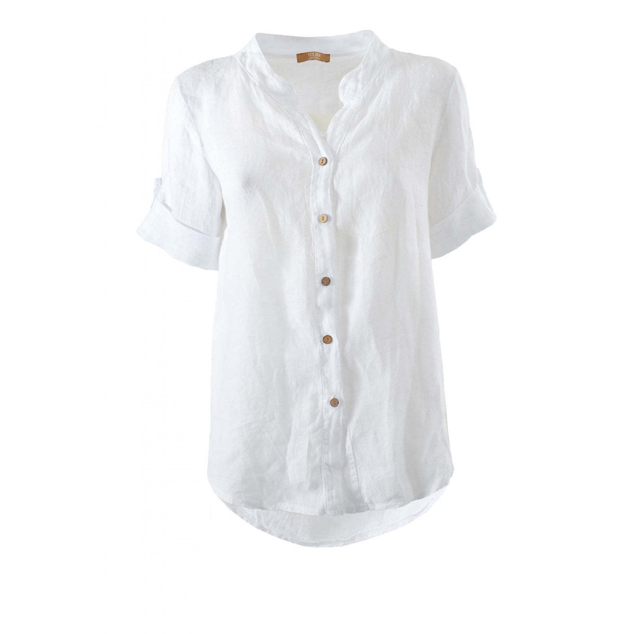 Yes zee - yes zee camicia lino manica 3/4