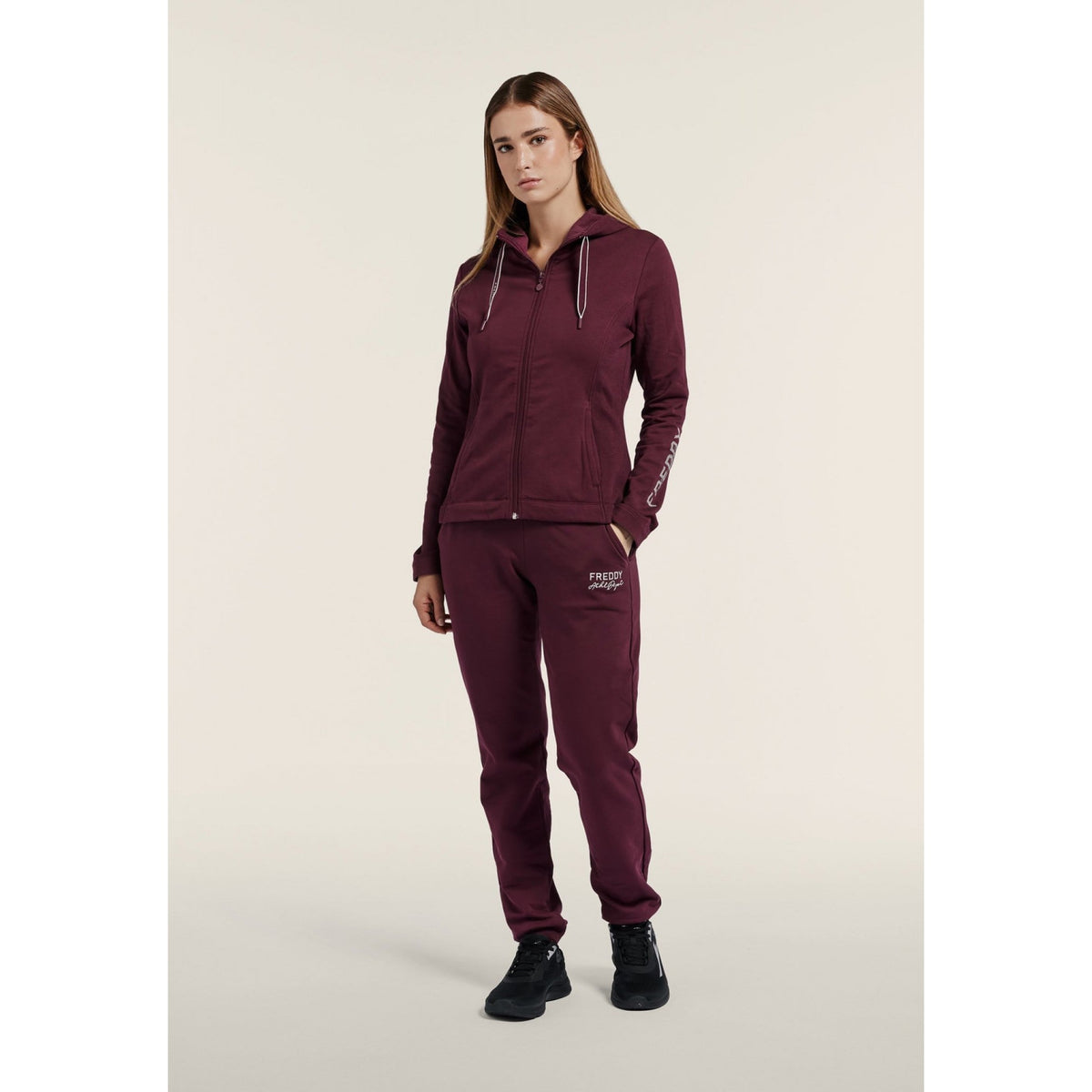 Felpa full zip freddy con cappuccio
