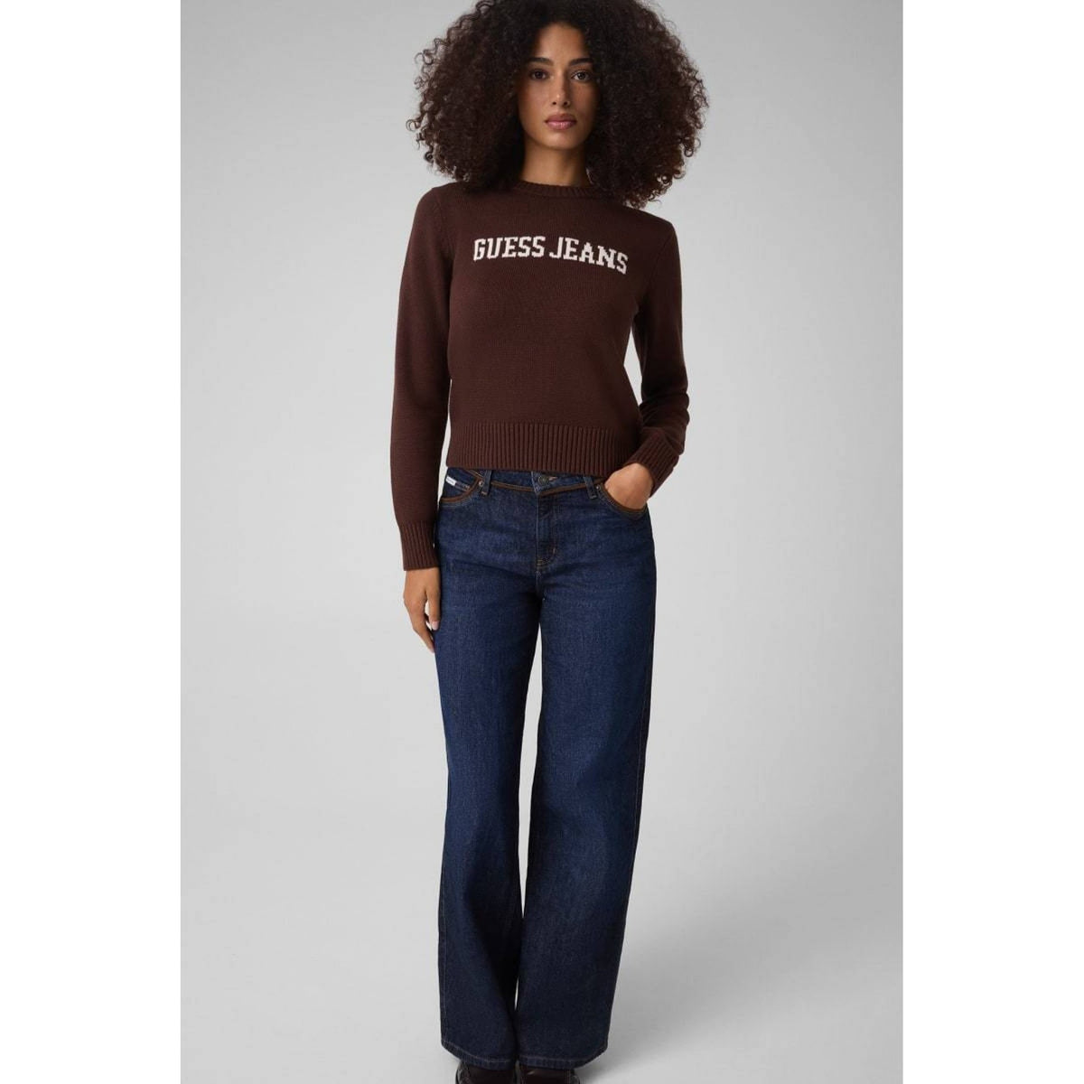Guess - maglione guess con logo intarsiato