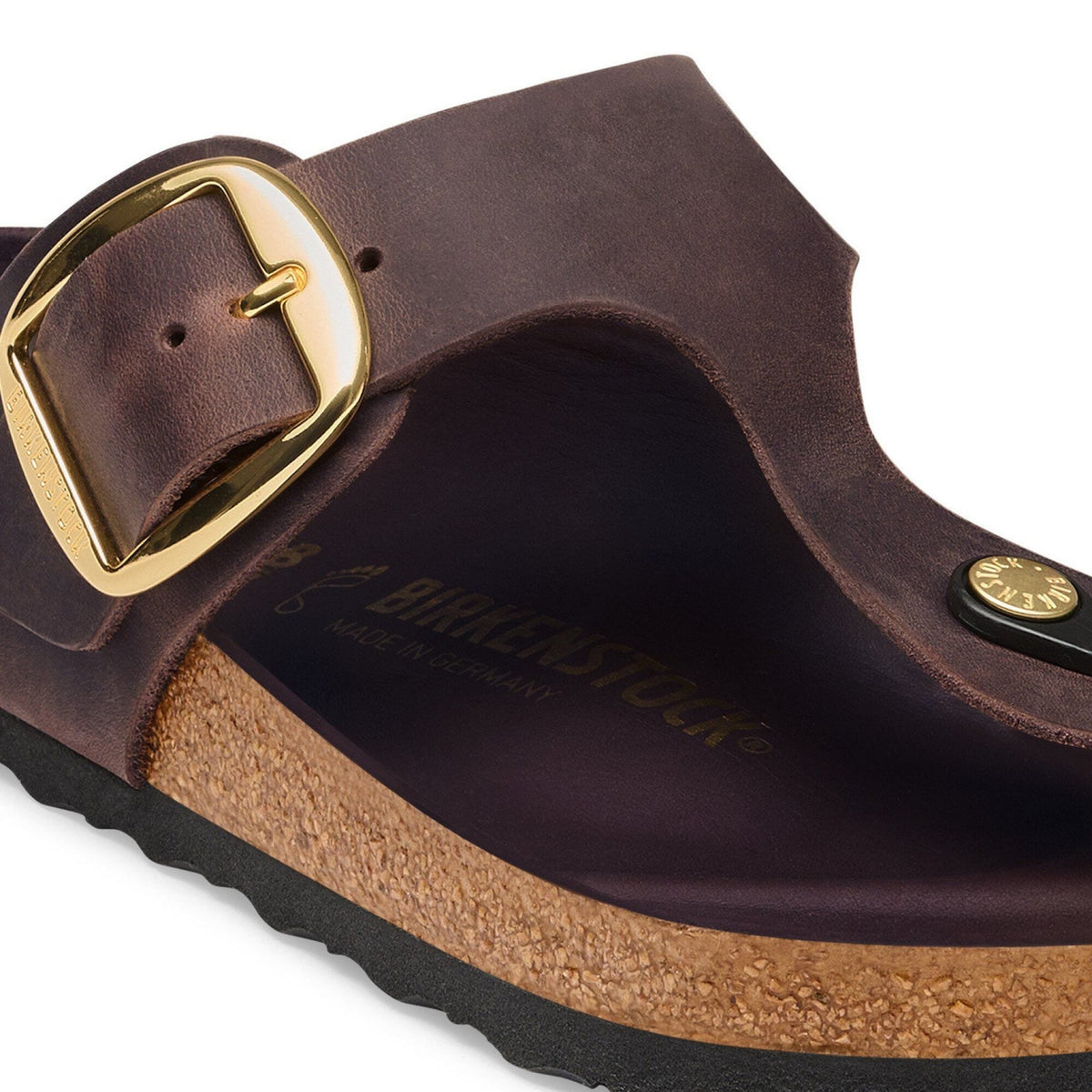 Gizeh big buckle birkenstock in pelle oliata