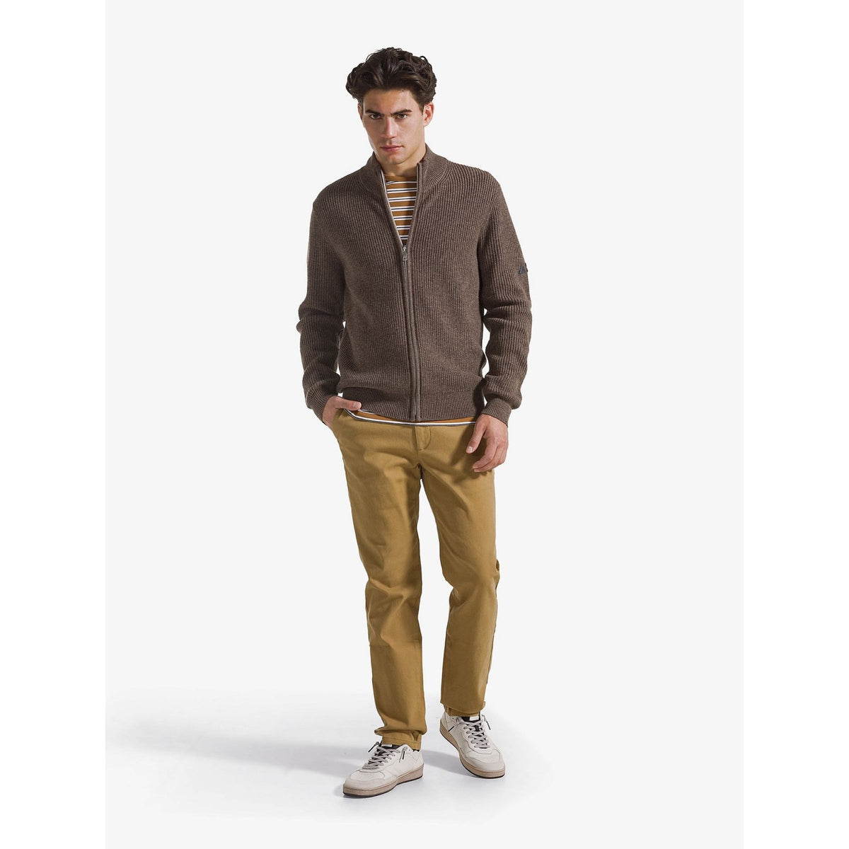 Sun 68 - sun 68 cardigan in lana e cashmere a coste