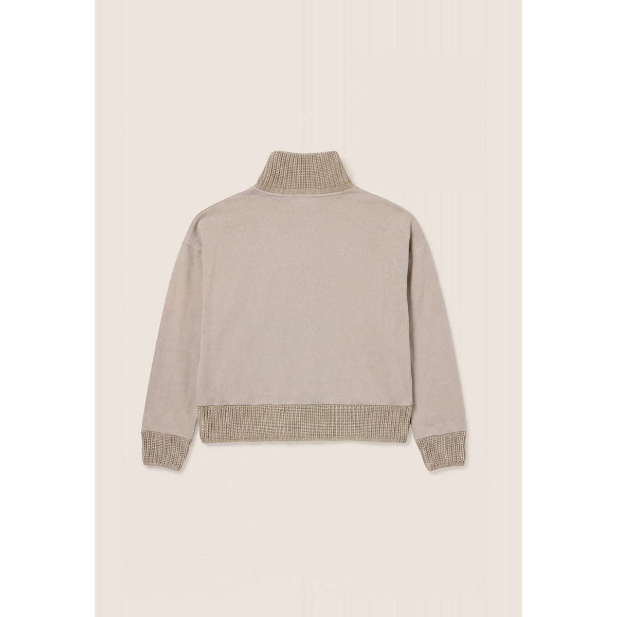 Freddy - felpa comfort freddy con collo alto e dettagli in tricot