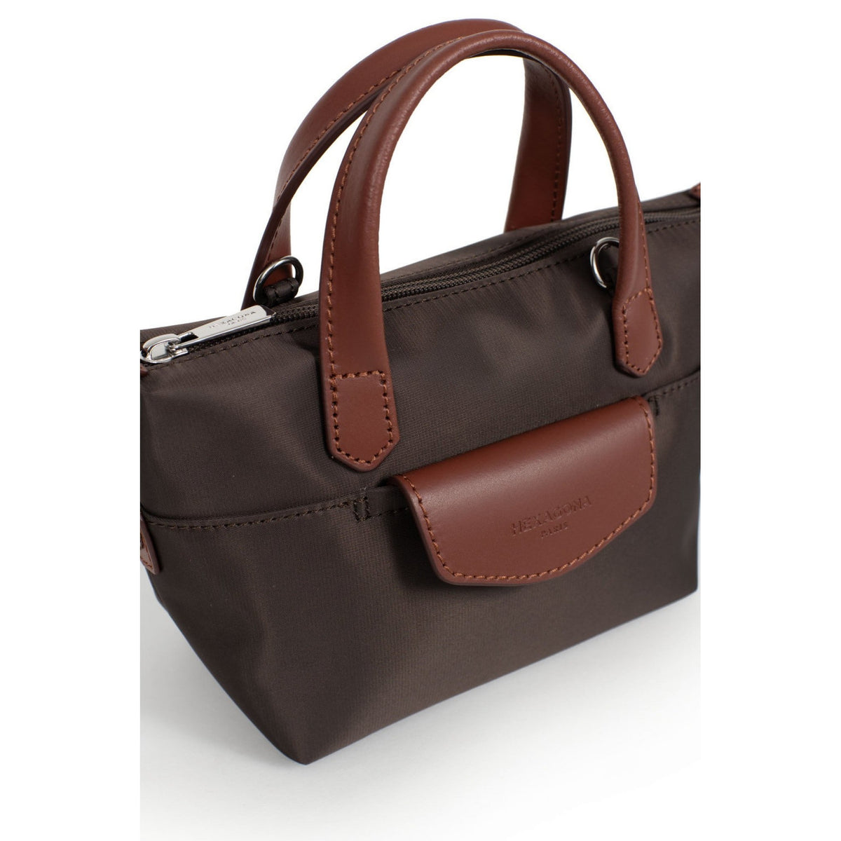 Borsa a mano pop hexagona in nylon