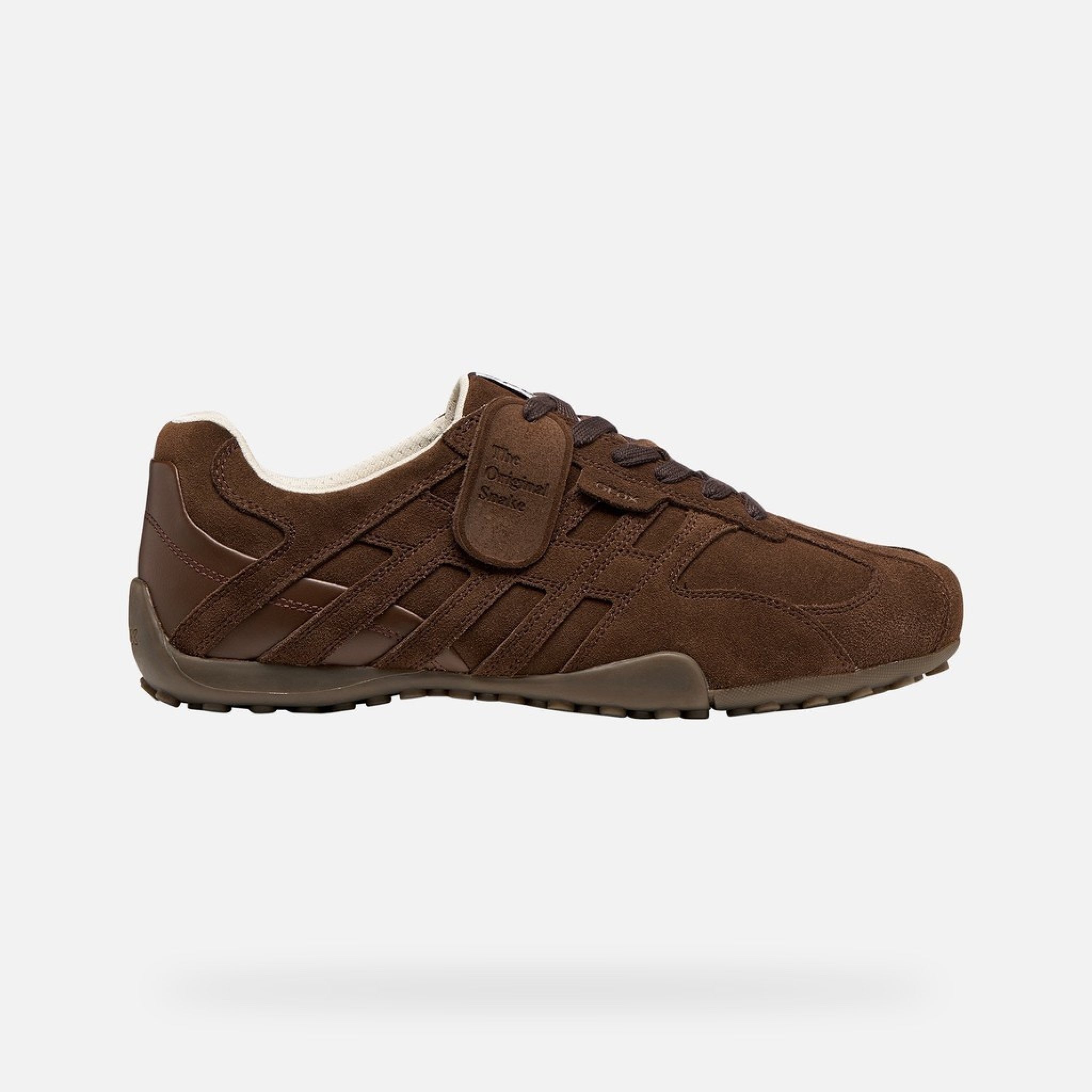 Sneakers snake geox in camoscio