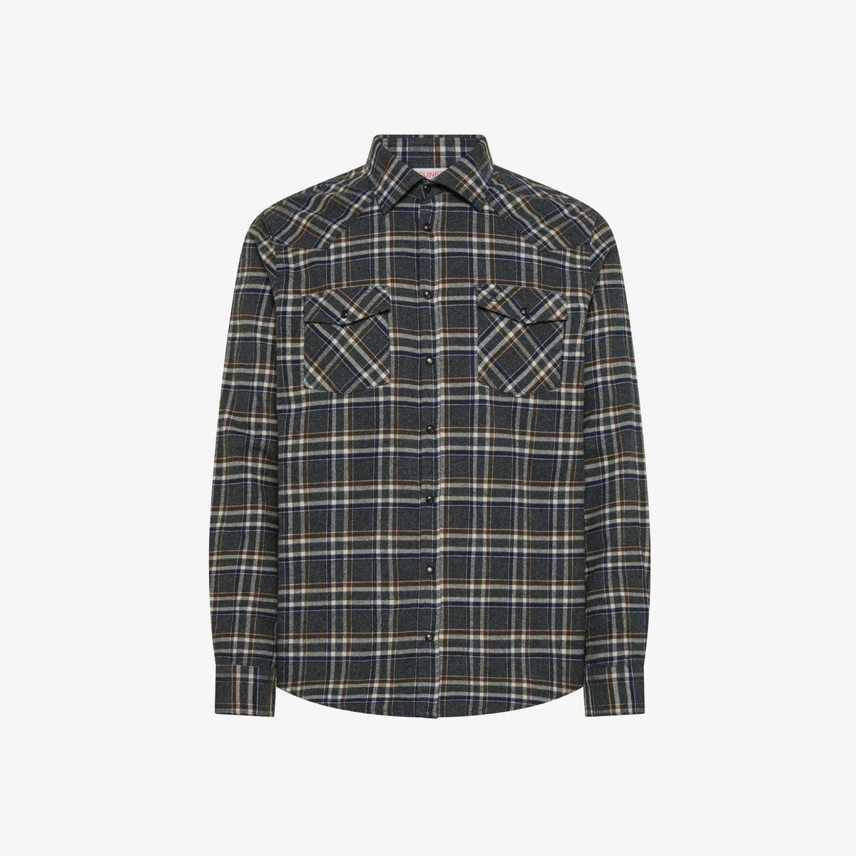 Sun 68 - sun 68 camicia check in flanella di cotone