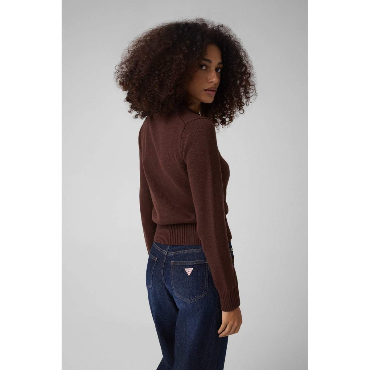 Guess - maglione guess con logo intarsiato