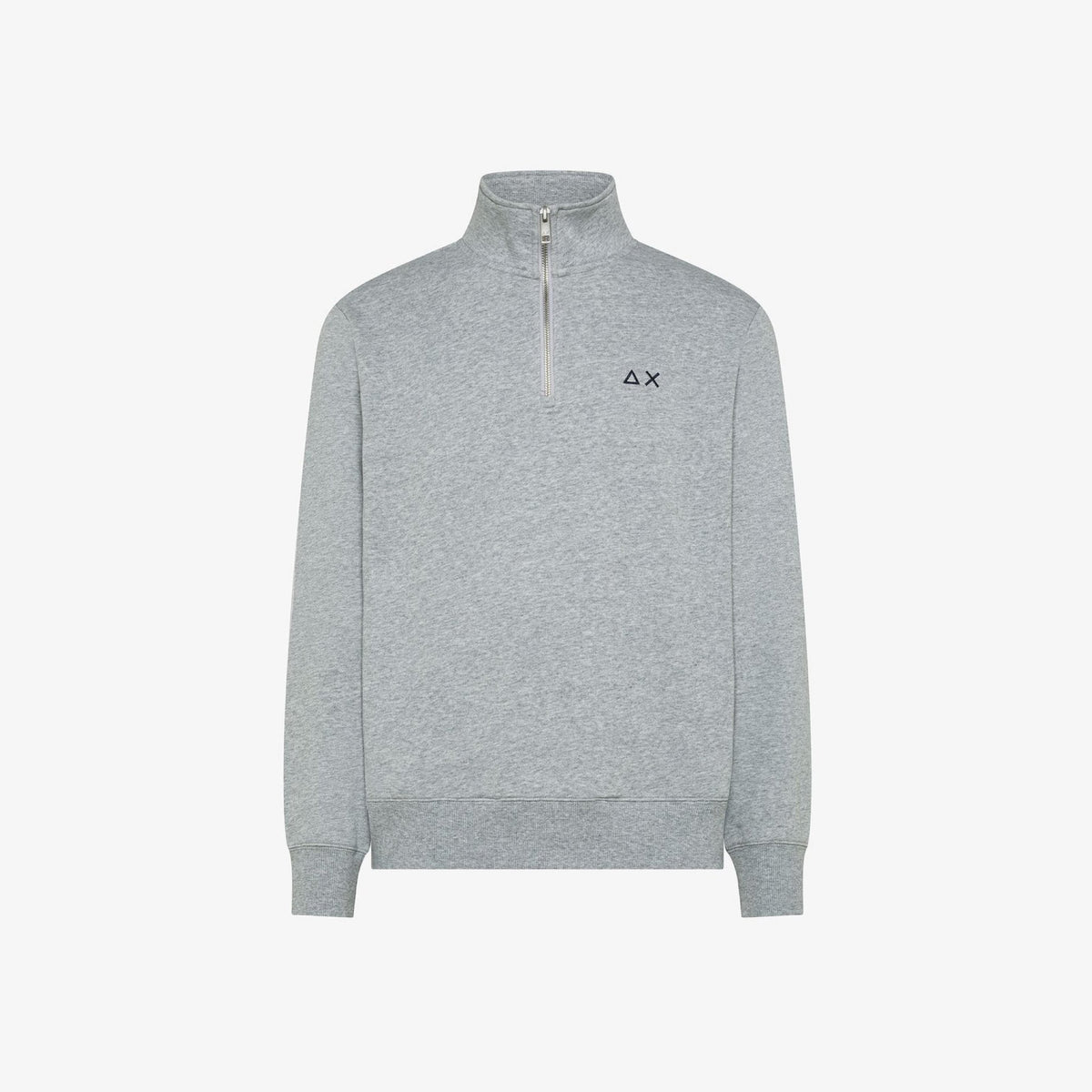Sun 68 - sun 68 felpa in cotone con collo alto e zip