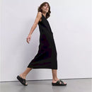 Lulu ciabattine incrociate in pelle con fibbia in resina