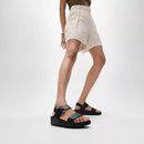 Lulu sandali con cinturino posteriore in pelle e fibbia in resina