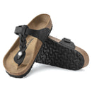 Gizeh braided  black oiled leather calzata normale