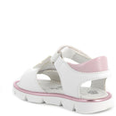 Sandalo da bambina bianco-rosa