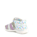 Sandalo per bambina bianco-lilla