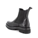 Stivaletti beatles con tacco in pelle da donna nero