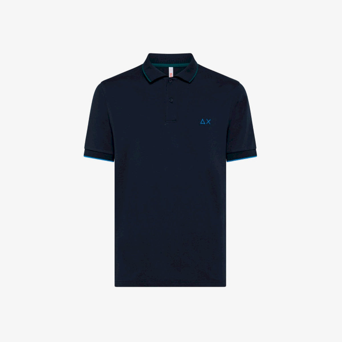 Sun 68 polo small stripe on collar