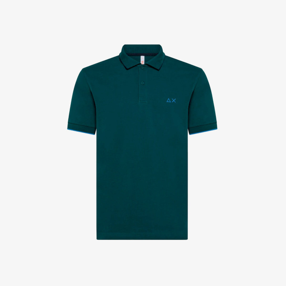 Sun 68 polo small stripe on collar