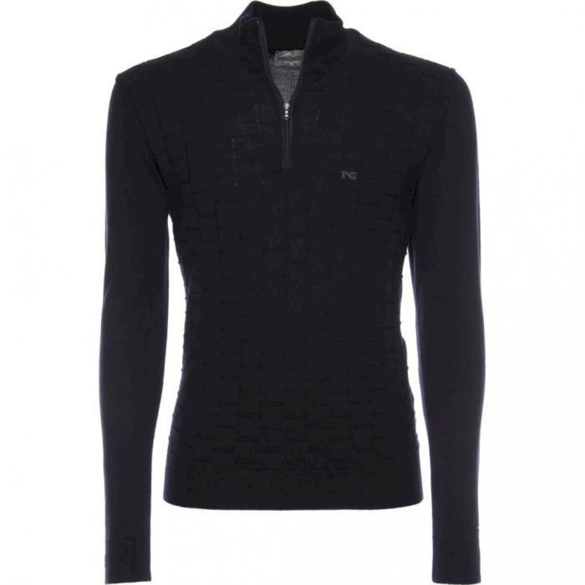 MAGLIONE MEZZA ZIP LAVORATO