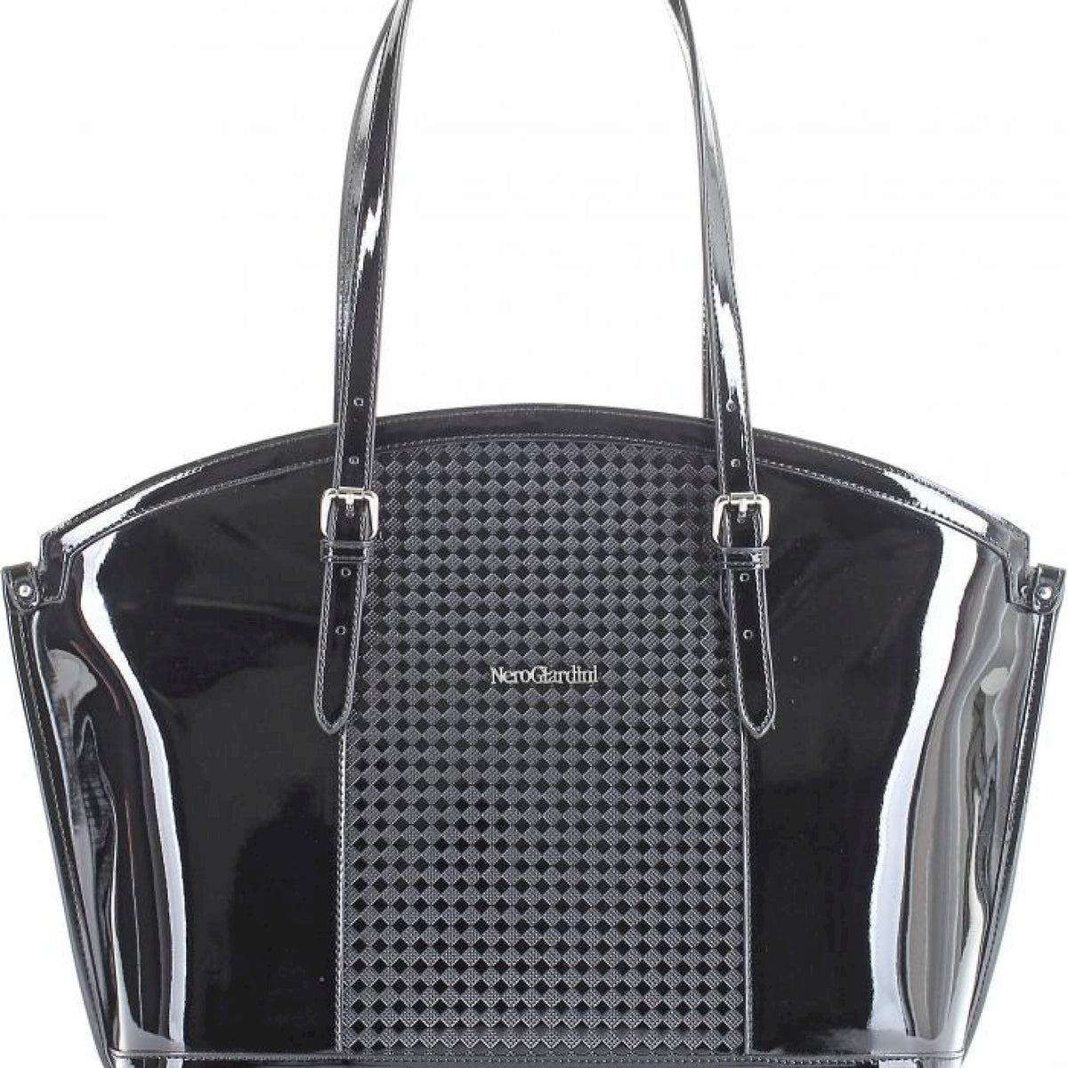 BORSA DUE MANICI VERNICE